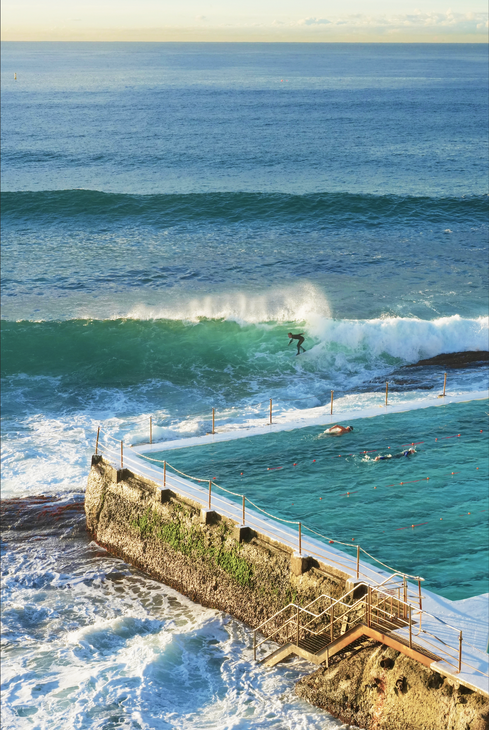 Surfing at Bondi Beach - Icebergs