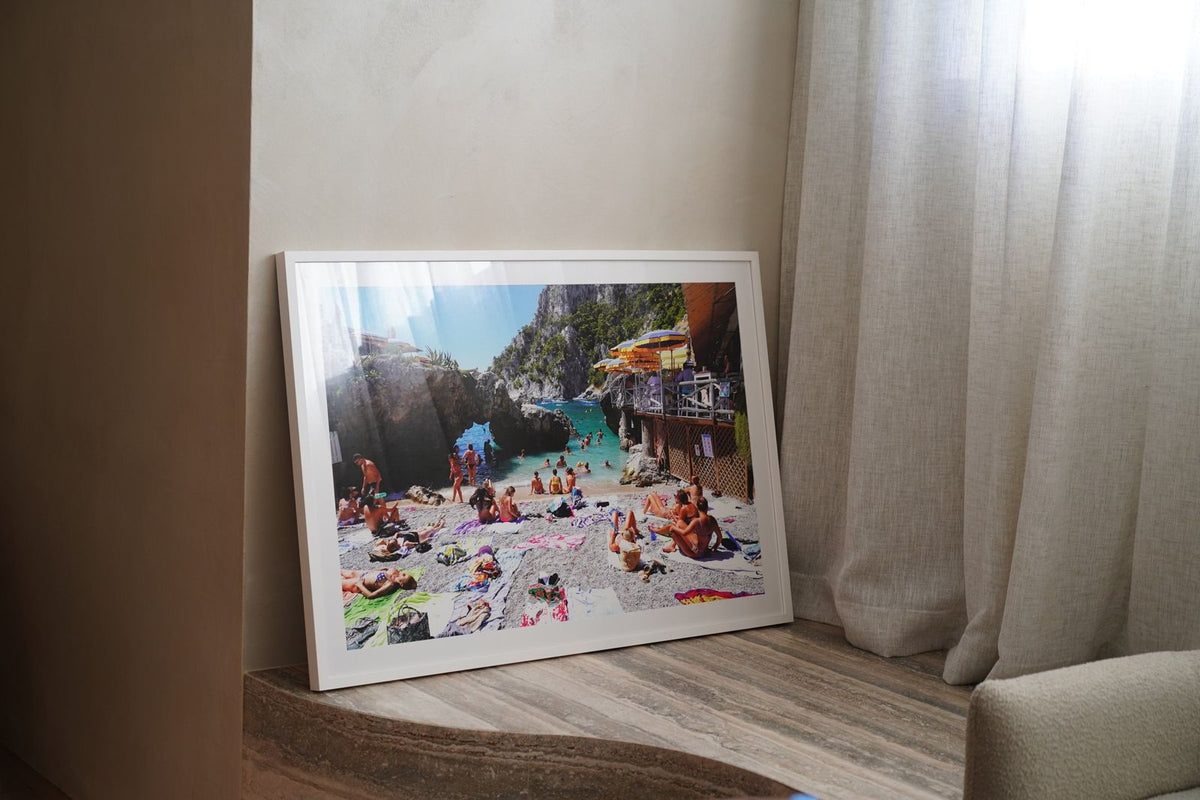 framed print styled room