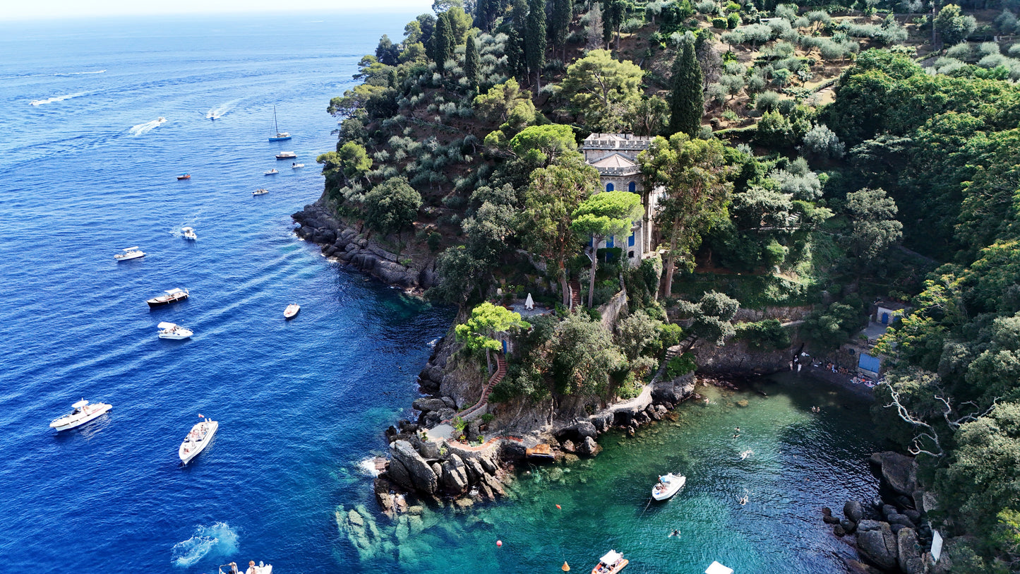 
                  
                    The Point, Portofino, aerial fine art photography print
                  
                