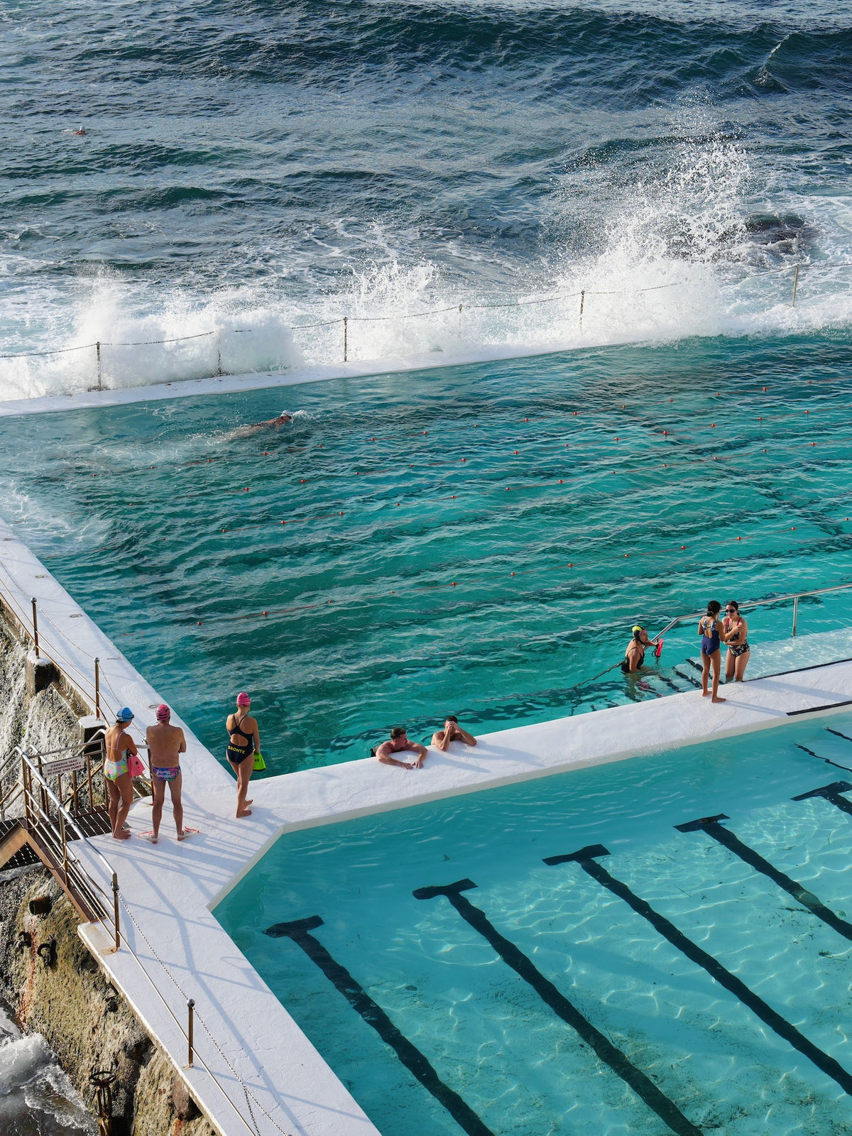 Swimmers at the Bondi Icebergs pool, Sydney