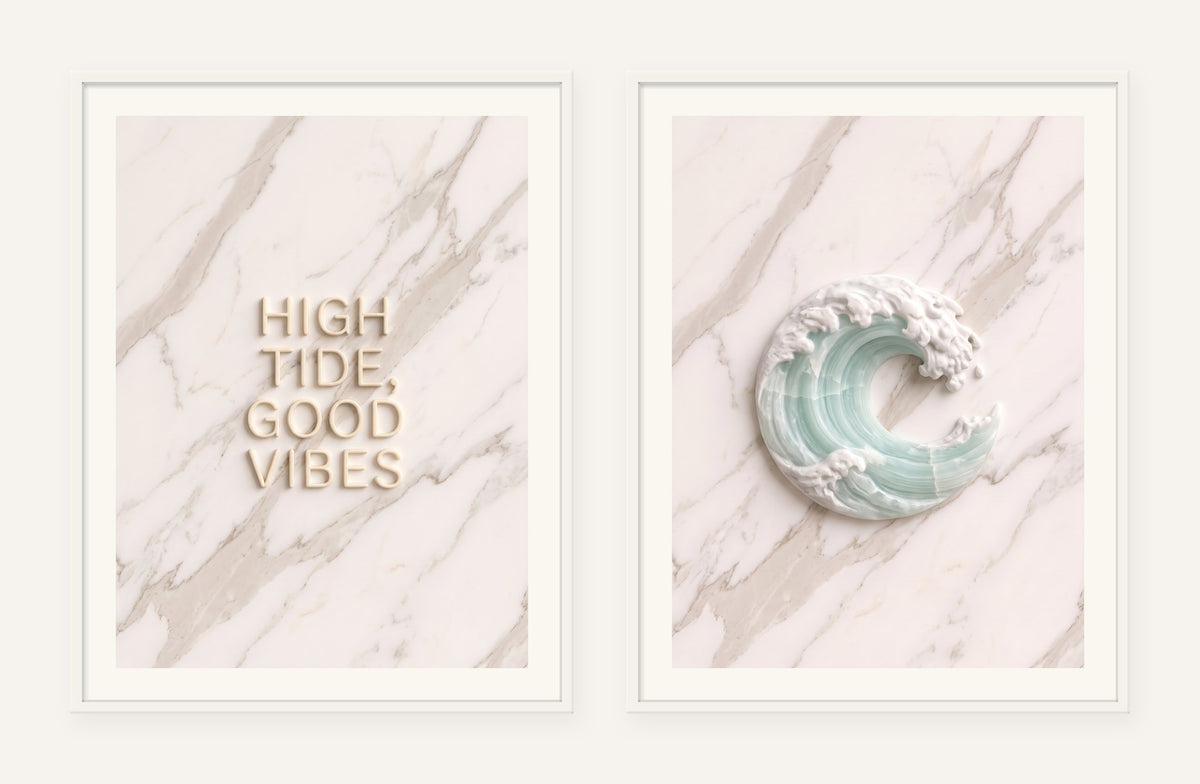 High Tide, Good Vibes Stone Pair